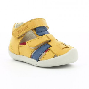 Sandale baieti Wasabou Jaune Bleu - Img 2