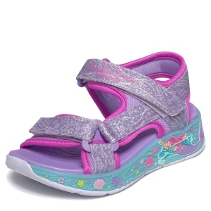 Sandale fete cu luminițe Skechers Mermaid Dreams Sandal Mov — vedere laterală detaliată