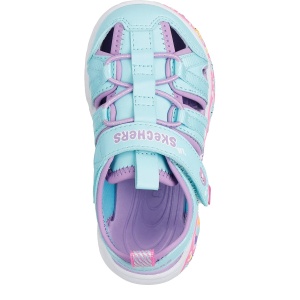 Sandale fete Skechers Play Scene Splash Turquoise — vedere de sus