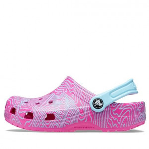 Crocs Sandale plaja Fete Classic Topographic Clog K Multi incaltaminte copii bigstep