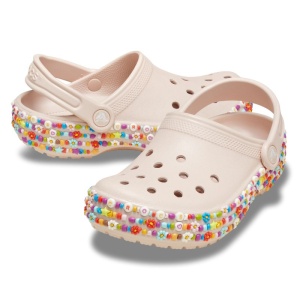 Papuci Fete Crocband Beaded Band Quartz încălțăminte copii bigstep