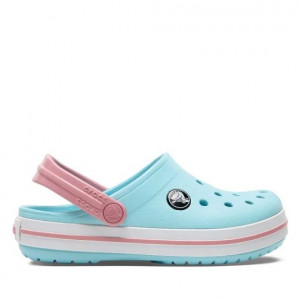 Sandale plaja fete Crocband Clog T Ice Blue White
