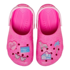 Sandale plaja fete Crocs Mattel Pink Barbie K