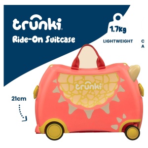 Valiza copii Trunki Glide Dylan Red - TRU-SUI-WW-DR-CW - unghi 3