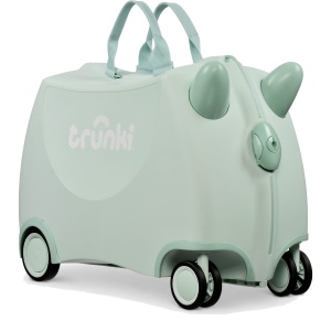 Valiza copii Trunki Glide Solid Green