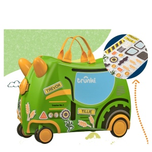 Valiza copii Trunki Glide Tilly Green - TRU-SUI-WW-TG-CW - unghi 2