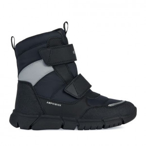Geox Apreschi impermeabil baieti J Flexyper B.B ABX Black incaltaminte copii bigstep