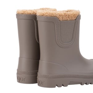 Igor Cizme de zapada imblanite copii Verona Borreguito Taupe (barefoot+wide) incaltaminte copii bigstep