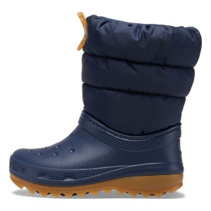 Cizme de zapada impermeabile imblanite baieti Crocs Neo Puff Boot Navy incaltaminte copii bigstep