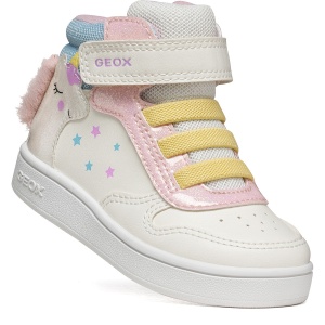 Ghete fete Geox Eclyper Girl White/Pink - B665MB/0BCQ6/C0406 - unghi