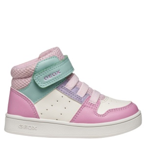 Ghete fete Geox Eclyper White Dk Pink
