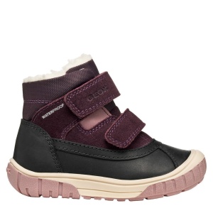 Ghete îmblănite impermeabile fete Geox Omar WPF Black Dk Purple