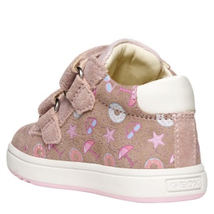 Pantofi fete Geox First Steps Biglia Girl Pink — vedere din spate
