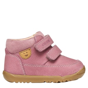 Pantofi fete Geox Macchia Girl Dk Pink Velur
