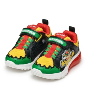Geox Pantofi sport baieti Ciberdron Boy Green Red J55LBE-01454-C3221