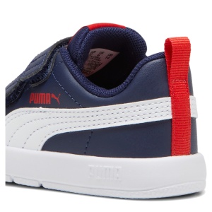Pantofi sport baieti Courtflex V3 V Inf PUMA Navy-PUMA White-PUMA Red - 310252/03 - talpa