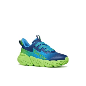 Geox Pantofi sport baieti Flexyper Fast Boy Lt Blue Lime încălțăminte copii bigstep