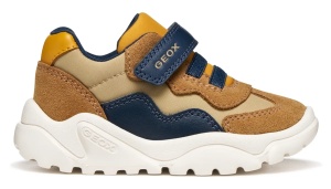 Pantofi sport baieti Geox Ciufciuf Boy Caramel Navy