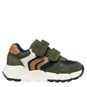 Pantofi sport băieți Geox Flexyper Mini Boy Musk/Cognac