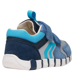 Pantofi sport băieți Geox Iupidoo Boy Dk Sky Lt Grey — vedere din față