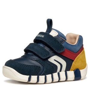 Pantofi sport băieți Geox Iupidoo Boy Navy Dk Red - B3555D/05422/C4244 - interior