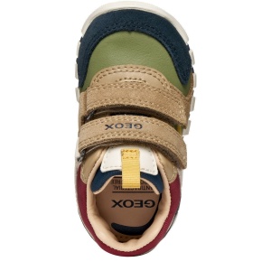 Pantofi sport băieți Geox Iupidoo Navy Pistachio - vedere de sus - B3555D/05422/CF4E3