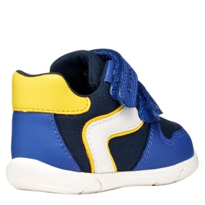 Pantofi sport băieți Geox Zapito Boy Royal Yellow — vedere din față