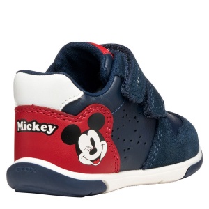 Pantofi sport băieți Geox Zapito Mickey Navy Red — vedere din față