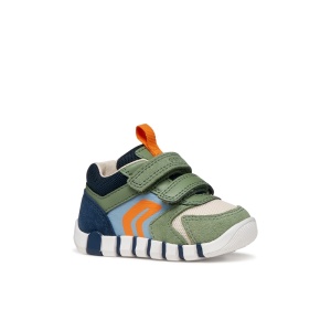 Geox Pantofi sport baieti Iupidoo Boy Olive Navy încălțăminte primii pasi bigstep