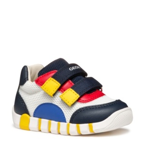 Geox Pantofi sport baieti Iupidoo Boy White Navy B3555C-01454-C0899
