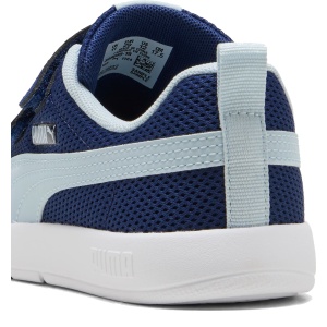 Pantofi sport băieți Puma Courtflex V3 Mesh PS Blue Jewel-Lucite — detaliu călcâi