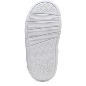 Pantofi sport băieți Puma Courtflex v3 Sliptech Inf Vivid Blue — vedere de sus și talpa
