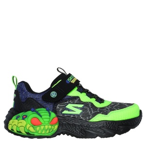 Pantofi sport băieți Skechers Creature Lights Black Lime