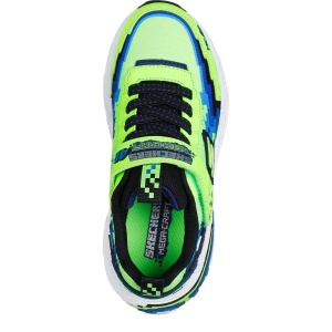 Pantofi sport băieți Skechers Mega Craft 4K Lime Black — vedere de sus