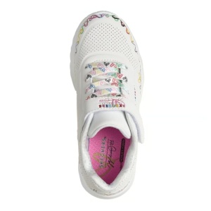 Skechers Pantofi sport fete 314091L/WMLT Uno Lite Heart Craze White Multi L incaltaminte copii bigstep