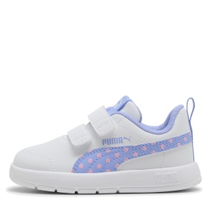 Pantofi sport fete Courtflex V3 Dotty V Inf PUMA White Lavender-Pink