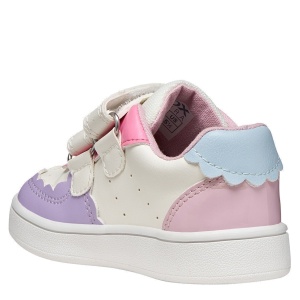 Pantofi sport fete Geox Eclyper Girl Optic White Lt Lilac — vedere din spate