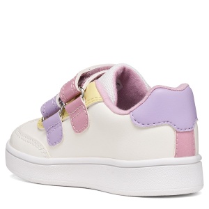 Pantofi sport fete Geox Eclyper Girl Optic White/Nude - B665MA/000BC/C1R8Z - spate