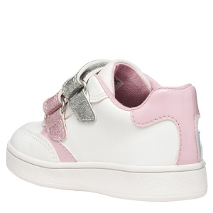 Pantofi sport fete Geox Eclyper Optic White Lt Lilac — vedere din spate