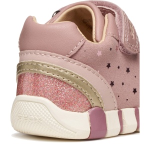 Pantofi sport fete Geox Iupidoo Girl Antique Rose/Platinu - B5658B/0DHBC/C8A2U - detaliu