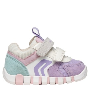 Pantofi sport fete Geox Iupidoo Girl Lavender White