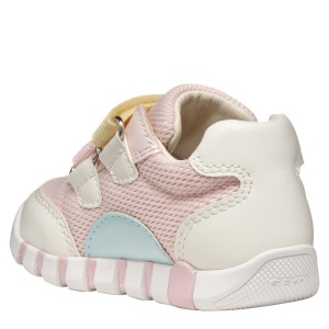 Pantofi sport fete Geox Iupidoo Girl Lt Pink Watersea — vedere din spate