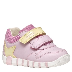 Pantofi sport fete Geox Iupidoo Girl Pink Lt Yellow — vedere în perspectivă