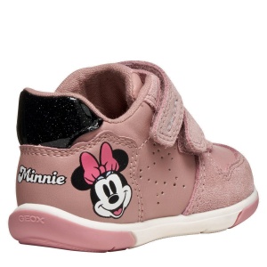 Pantofi sport fete Geox Zapito Girl Antique Rose Black — vedere din față