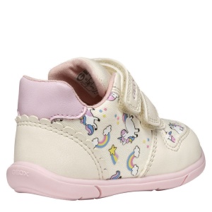 Pantofi sport fete Geox Zapito Girl Ivory Pink — vedere din față