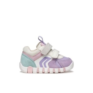 Geox Pantofi sport fete Iupidoo Girl Lavender White încălțăminte primii pasi bigstep