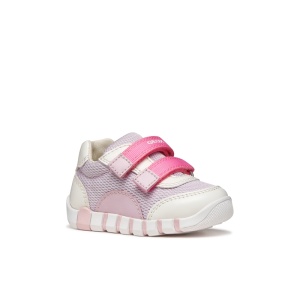 Geox Pantofi sport fete Iupidoo Girl White Lilac B3558A-01454-C0761 potriviti pentru primii pasi