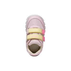 Geox Pantofi sport fete Iupidoo Pink Lt Yellow B3558A-01454-CE82M potriviti pentru primii pasi 