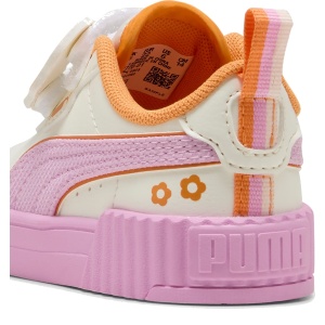 Pantofi sport fete Puma Carina 3.0 DORA V Inf Warm White-Bright Papaya - detaliu călcâi - 407770/01