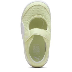 Pantofi sport fete Puma Courtflex v3 Lina Apple Spritz — vedere de sus și talpa